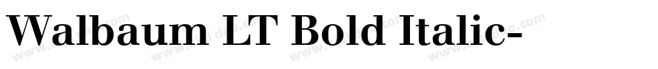 Walbaum LT Bold Italic字体转换